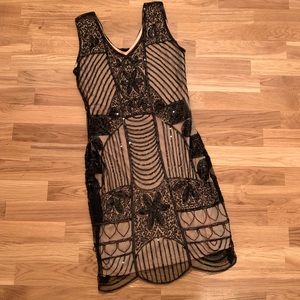 1920s/Great Gatsby Inspired Beaded Dress - Size L